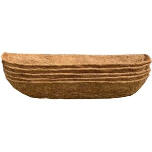 SELECTIONS Pack of 5 Coco Wall Trough Planter Liner (75cm) SELECTIONS Pack of 5 Coco Wall Trough Planter Liner (75cm)