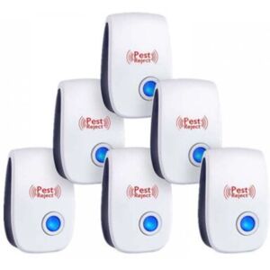 MCBOSON Pack of 6 Ultrasonic Pest Repeller, Indoor, Anti Mosquito/Mouse/Cockroach/Rodent/Ant/Spider/Insect MCBOSON Pack of 6 Ultrasonic Pest Repeller, Indoor, Anti Mosquito/Mouse/Cockroach/Rodent/Ant/Spider/Insect