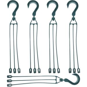 CYSLMUK 5 Packs Plastic Flower Pot Hanging Chain, 360° Rotatable Hanging Basket Hook, Flower Pot Holder (Green) CYSLMUK 5 Packs Plastic Flower Pot Hanging Chain, 360° Rotatable Hanging Basket Hook, Flower Pot Holder (Green)