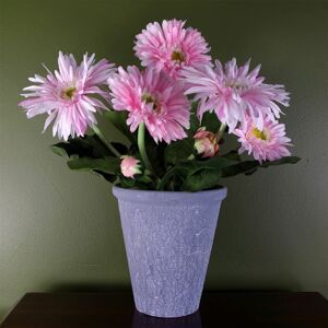 Leaf Pink Potted Daisy Flowering Plant Artificial Leaf Pink Potted Daisy Flowering Plant Artificial