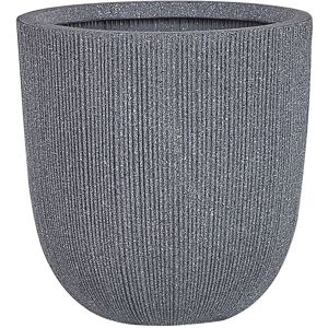 Beliani Plant Pot Grey - Modern Outdoor Indoor Decor Accessories - Plant Pot 44 x 44 x 48 cm Beliani Plant Pot Grey - Modern Outdoor Indoor Decor Accessories - Plant Pot 44 x 44 x 48 cm