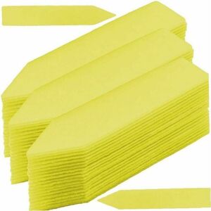 DEWDAT Plant Sign Stakes Stick 300 Pcs Garden Labels Markers Plant Names Labels For Pot Seeds Herbs Flowers Vegetables Yellow DEWDAT Plant Sign Stakes Stick 300 Pcs Garden Labels Markers Plant Names Labels For Pot Seeds Herbs Flowers Vegetables Yellow