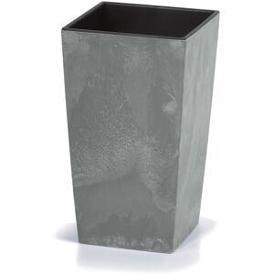 DEUBA® Square Concrete Effect Plant Pot Textured Look with Shelf Insert UV Proof Grey, 26 Liter (de) DEUBA® Square Concrete Effect Plant Pot Textured Look with Shelf Insert UV Proof Grey, 26 Liter (de)