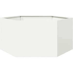 Garden Planter White Hexagon 104x90x45 cm Steel vidaXL Garden Planter White Hexagon 104x90x45 cm Steel vidaXL