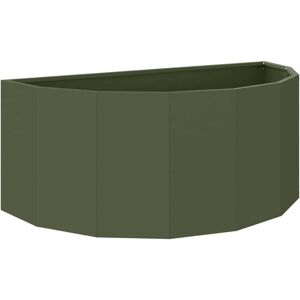 Planter Olive Green 90 x 45 x 35 cm Steel vidaXL Planter Olive Green 90 x 45 x 35 cm Steel vidaXL