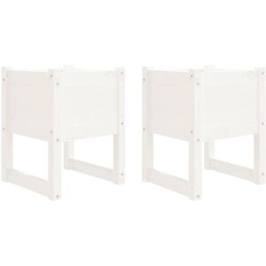 vidaXL 1/2x Solid Wood Pine Planter Raised Bed Flow - Planter vidaXL 1/2x Solid Wood Pine Planter Raised Bed Flow - Planter