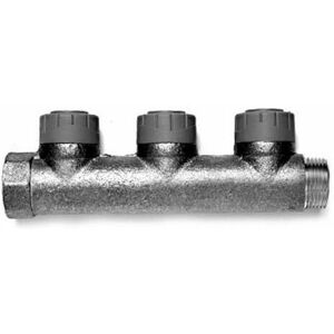 Polypipe - PolyPlumb PB47153 15mm x 3/4 Inch 3 Port Brass Single Sided Manifold Unvalved - Single Polypipe - PolyPlumb PB47153 15mm x 3/4 Inch 3 Port Brass Single Sided Manifold Unvalved - Single