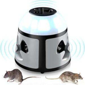 TEHTUY Professional Ultrasonic Mouse and Rat Repellent 360°, Ultrasonic Mouse Device, Ultrasonic Rodent Repellent for Rats, Mice, Voles and Dormice TEHTUY Professional Ultrasonic Mouse and Rat Repellent 360°, Ultrasonic Mouse Device, Ultrasonic Rodent Repellent for Rats, Mice, Voles and Dormice