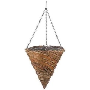 GARDEN MILE Rafiki Hanging Cone 12in Artificial Garden Hanging Baskets Floral Decorative Ornamental Outdoor Indoor Wall Mounted Bracket Chain Planter Basket GARDEN MILE Rafiki Hanging Cone 12in Artificial Garden Hanging Baskets Floral Decorative Ornamental Outdoor Indoor Wall Mounted Bracket Chain Planter Basket