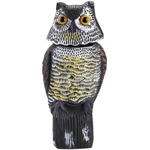 BASETBL Realistic bird scarer with rotating head, sound of a stalking owl, decoy, protective, repellent, pest control scarecrow for garden or yard. BASETBL Realistic bird scarer with rotating head, sound of a stalking owl, decoy, protective, repellent, pest control scarecrow for garden or yard.