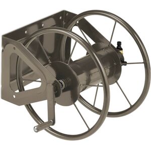 Relaxdays - Hose Reel, Wall Mounted, for 60 m Hosepipes, Garden Accessory, Watering, HxWxD: 42 x 53 x 46 cm, Steel, Brown Relaxdays - Hose Reel, Wall Mounted, for 60 m Hosepipes, Garden Accessory, Watering, HxWxD: 42 x 53 x 46 cm, Steel, Brown