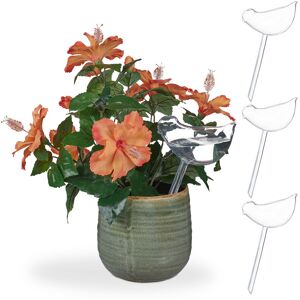 Relaxdays bird-shaped watering spikes, set of 4, plant waterer, self-watering system, 200 ml capacity, transparent Relaxdays bird-shaped watering spikes, set of 4, plant waterer, self-watering system, 200 ml capacity, transparent