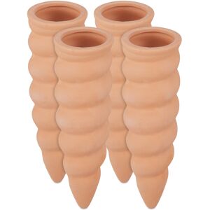 Relaxdays - Clay Watering Cones, Set of 8, Plant Irrigation Kit, 1.5 l Bottles, HxD 16.5 x 5 cm, Terracotta Relaxdays - Clay Watering Cones, Set of 8, Plant Irrigation Kit, 1.5 l Bottles, HxD 16.5 x 5 cm, Terracotta