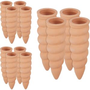Relaxdays Clay Watering Cones, Set of 12, Plant Irrigation Kit, 1.5 L Bottles, HxD 16.5 x 5 cm, Terracotta Relaxdays Clay Watering Cones, Set of 12, Plant Irrigation Kit, 1.5 L Bottles, HxD 16.5 x 5 cm, Terracotta