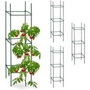Relaxdays Climbing Aid, Set of 4, HxWxD: 120 x 32 x 32 cm, Flowers & Crops, Metal & Plastic, Plant Support, Green Relaxdays Climbing Aid, Set of 4, HxWxD: 120 x 32 x 32 cm, Flowers & Crops, Metal & Plastic, Plant Support, Green