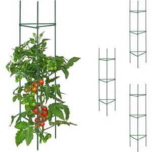 Relaxdays Climbing Aid, Set of 4, HxWxD: 120 x 32 x 32 cm, Flowers & Crops, Metal & Plastic, Plant Support, Green Relaxdays Climbing Aid, Set of 4, HxWxD: 120 x 32 x 32 cm, Flowers & Crops, Metal & Plastic, Plant Support, Green