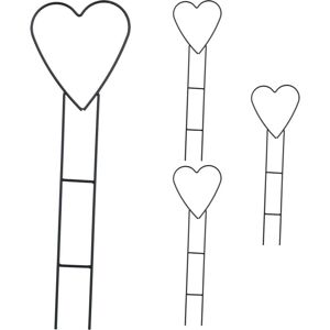 Relaxdays Climbing Support Heart Set of 4, Metal, Climbing, Pot & House Plants, HWD: 48 x 14.5 x 0.5 cm, Plant, Black Relaxdays Climbing Support Heart Set of 4, Metal, Climbing, Pot & House Plants, HWD: 48 x 14.5 x 0.5 cm, Plant, Black