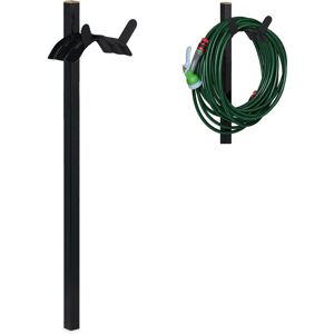 Relaxdays - Garden Hosepipe Hanger, Freestanding & Portable Rack For 61m Hose Pipe, Steel, hwd 107.5 x 25 x 18 cm, Black Relaxdays - Garden Hosepipe Hanger, Freestanding & Portable Rack For 61m Hose Pipe, Steel, hwd 107.5 x 25 x 18 cm, Black