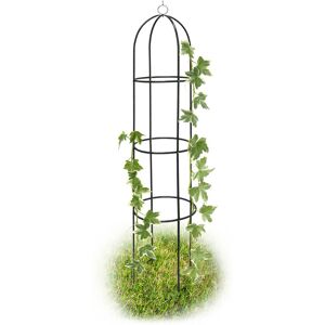 Relaxdays - Metal Obelisk, Trellis for Climbing Plants, 1.9 m, Steel Support, For Roses and Flowers, Weatherproof, Green Relaxdays - Metal Obelisk, Trellis for Climbing Plants, 1.9 m, Steel Support, For Roses and Flowers, Weatherproof, Green