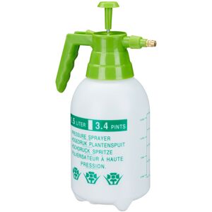 Relaxdays Pressure Sprayer, Adjustable Brass Nozzle, Garden, Plant Mister, Pest Control, 1.5 L, PE, White/Green Relaxdays Pressure Sprayer, Adjustable Brass Nozzle, Garden, Plant Mister, Pest Control, 1.5 L, PE, White/Green