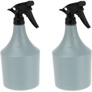 Relaxdays 2x Spray Bottle, 1 Litre each, Nozzle with Mist & Stream, Scale, Refillable, Plastic, 25x12x10 cm, Grey/Black Relaxdays 2x Spray Bottle, 1 Litre each, Nozzle with Mist & Stream, Scale, Refillable, Plastic, 25x12x10 cm, Grey/Black