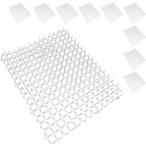 Relaxdays Prickle Mat, Set of 10, Cat & Marder Repellent, Protection for Flower Beds, Plants, Plastic, White Relaxdays Prickle Mat, Set of 10, Cat & Marder Repellent, Protection for Flower Beds, Plants, Plastic, White