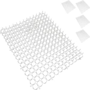 Relaxdays Spiked Mat, Set of 5, Marder & Cat Repellent, Protection for Flower Beds, Plants, Plastic, White Relaxdays Spiked Mat, Set of 5, Marder & Cat Repellent, Protection for Flower Beds, Plants, Plastic, White