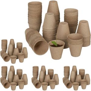 Relaxdays Propagator Pots Set of 600, Biodegradable, Cellulose, HxØ 7.5 x 8 cm, Round Growing Containers, Seeds, Natural Relaxdays Propagator Pots Set of 600, Biodegradable, Cellulose, HxØ 7.5 x 8 cm, Round Growing Containers, Seeds, Natural