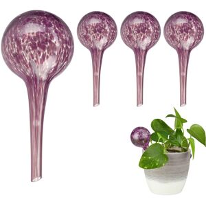 Set of 4 Relaxdays Watering Globes, Regulated Irrigation for Plants & Flowers, Office & Holiday Aid, Glass, Black Set of 4 Relaxdays Watering Globes, Regulated Irrigation for Plants & Flowers, Office & Holiday Aid, Glass, Black
