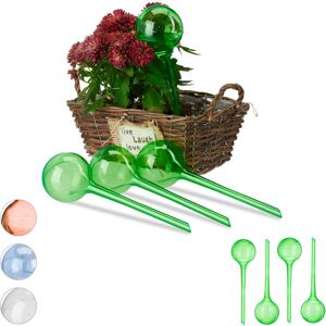 Set of 8 Relaxdays Watering Globes, Regulated Irrigation, 2 Weeks, Pot Plants, Plastic Sphere, Bulb, Green Set of 8 Relaxdays Watering Globes, Regulated Irrigation, 2 Weeks, Pot Plants, Plastic Sphere, Bulb, Green