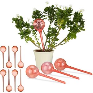 Set of 12 Relaxdays Watering Globes, Regulated Irrigation, 2 Weeks, Pot Plants, Plastic Sphere, Bulb, Red Set of 12 Relaxdays Watering Globes, Regulated Irrigation, 2 Weeks, Pot Plants, Plastic Sphere, Bulb, Red