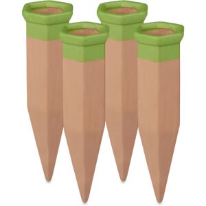 RELAXDAYS 12 x watering spikes, clay irrigation cones for 1.5L PET bottles, ideal for planters & potted plants, terracotta RELAXDAYS 12 x watering spikes, clay irrigation cones for 1.5L PET bottles, ideal for planters & potted plants, terracotta