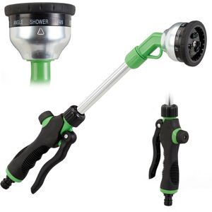Relaxdays - Watering Wand Premium, Spray Gun 1/2 inch, 9 Spray Modes, One-handed Operation, 44 cm long, Green/Black Relaxdays - Watering Wand Premium, Spray Gun 1/2 inch, 9 Spray Modes, One-handed Operation, 44 cm long, Green/Black
