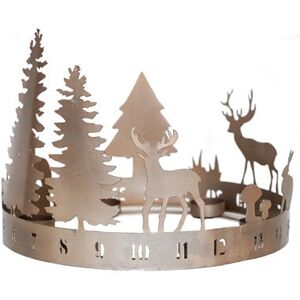 Ivyline - Round Advent Forest Tealight Centrepiece - Mild Steel - L33 x W33 x H25 cm - Copper Ivyline - Round Advent Forest Tealight Centrepiece - Mild Steel - L33 x W33 x H25 cm - Copper