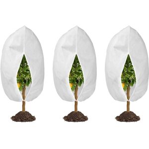 CYSLMUK Set of 3 cold protection for plants with drawstring and zipper Reusable plant protection 60x80 cm CYSLMUK Set of 3 cold protection for plants with drawstring and zipper Reusable plant protection 60x80 cm