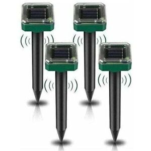 TEHTUY Set of 4 Solar Ultrasonic Repellents, Solar-Powered Mole and Mouse Repellent for Outdoor Use in Gardens, for Repelling Moles, Voles, Gophers, Snakes, TEHTUY Set of 4 Solar Ultrasonic Repellents, Solar-Powered Mole and Mouse Repellent for Outdoor Use in Gardens, for Repelling Moles, Voles, Gophers, Snakes,