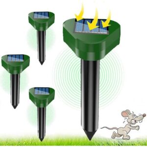 Aiperq - Solar Mole Repellent with Ultrasonic, 4 Pieces Solar Ultrasonic Repellent, Solar Mole Repellent, Ultrasonic Snake Repellent, IP66 Waterproof Aiperq - Solar Mole Repellent with Ultrasonic, 4 Pieces Solar Ultrasonic Repellent, Solar Mole Repellent, Ultrasonic Snake Repellent, IP66 Waterproof