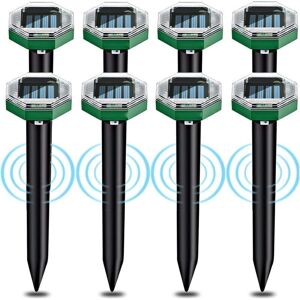 TEHTUY Solar Ultrasonic Mole Repellent 8-Piece Set, Solar Ultrasonic Mole Repellent with IP65 Waterproof Rating, Suitable for Use in Gardens, Patios and TEHTUY Solar Ultrasonic Mole Repellent 8-Piece Set, Solar Ultrasonic Mole Repellent with IP65 Waterproof Rating, Suitable for Use in Gardens, Patios and