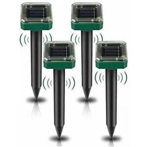 Cyslmuk - Solar Ultrasonic Mole Repeller, 4 Pieces Solar Ultrasonic Repellent, Solar Mole Repellent, Ultrasonic Snake Repellent Cyslmuk - Solar Ultrasonic Mole Repeller, 4 Pieces Solar Ultrasonic Repellent, Solar Mole Repellent, Ultrasonic Snake Repellent