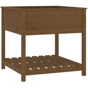 vidaXL Pine Planter with Shelf - Garden Decor vidaXL Pine Planter with Shelf - Garden Decor