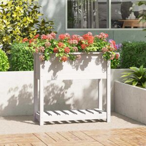 vidaXL Solid Wood Pine Planter with Shelf - Planter with Shelf - Planter with Shelf vidaXL Solid Wood Pine Planter with Shelf - Planter with Shelf - Planter with Shelf