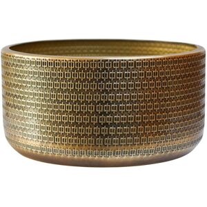IVYLINE Solis Embossed Bowl Planter - Metal - L30 x W30 x H15 cm - Gold IVYLINE Solis Embossed Bowl Planter - Metal - L30 x W30 x H15 cm - Gold