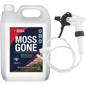 Spear & Jackson Spear&jackson - Moss Gone Moss killer 5 Litre with Long Hose Trigger, Fast Acting Spear & Jackson Spear&jackson - Moss Gone Moss killer 5 Litre with Long Hose Trigger, Fast Acting
