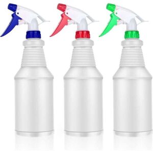 YMYNY Spray Bottles, Empty Sprayer 3 Pack 600ml Refillable Plastic Spray Bottle with Spray and Jet Modes for Cleaning Kitchen and Garden Watering Plants YMYNY Spray Bottles, Empty Sprayer 3 Pack 600ml Refillable Plastic Spray Bottle with Spray and Jet Modes for Cleaning Kitchen and Garden Watering Plants