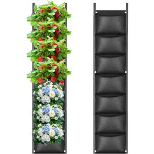 WOIYIC Wall Plant Bag, 7 Wall Planting Bags, Vertical Planting Bag, Plant Wall Pocket, Outdoor Vertical Garden for Balcony, Outdoor, Garden, Yard WOIYIC Wall Plant Bag, 7 Wall Planting Bags, Vertical Planting Bag, Plant Wall Pocket, Outdoor Vertical Garden for Balcony, Outdoor, Garden, Yard