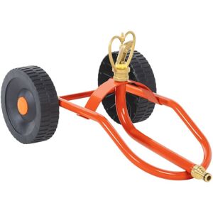 Wheeled Sprinkler Sled with Rotatable Head Red Steel Vidaxl Wheeled Sprinkler Sled with Rotatable Head Red Steel Vidaxl