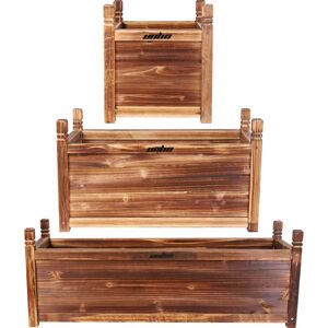 UNHO Wood Garden Plant Containers Deep Through Cask Flower Vegetable Raised Bed Box - 30 cm UNHO Wood Garden Plant Containers Deep Through Cask Flower Vegetable Raised Bed Box - 30 cm