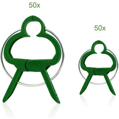 SNQ 100 Garden Clips for Tomatoes, Roses, Cucumbers and Other Climbing Plants - Stable Clips for Securing Climbing Plants SNQ 100 Garden Clips for Tomatoes, Roses, Cucumbers and Other Climbing Plants - Stable Clips for Securing Climbing Plants