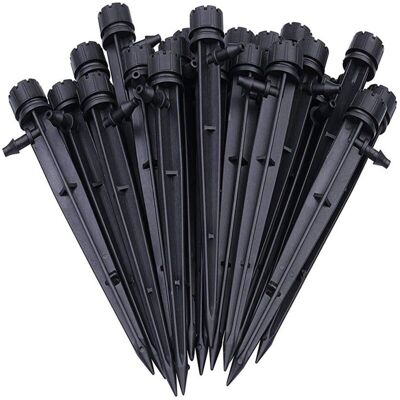 TINOR 100pcs Irrigation Dripper, Adjustable Hose Watering System, Automatic Drip Irrigation, Micro Sprinklers Drippers for Plant Greenhouse DIY Garden TINOR 100pcs Irrigation Dripper, Adjustable Hose Watering System, Automatic Drip Irrigation, Micro Sprinklers Drippers for Plant Greenhouse DIY Garden