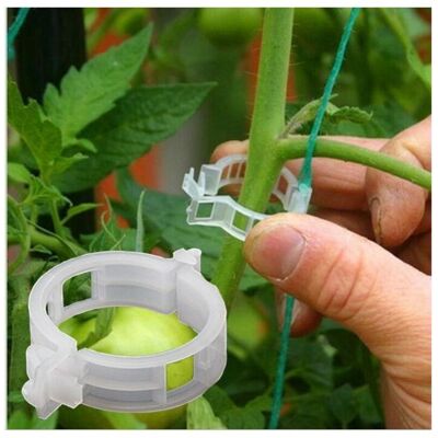 SNQ 100pcs Plant Support Clips, Garden Clips, Tomato Clips, for Supporting/Connecting Plants/Filling SNQ 100pcs Plant Support Clips, Garden Clips, Tomato Clips, for Supporting/Connecting Plants/Filling